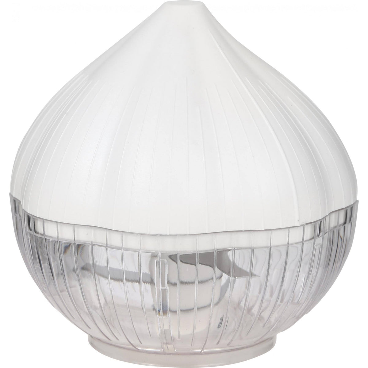 Tocator Manual Pentru Usturoi, Actionare Prin Apasare, Design Ergonomic, Lame Din Otel Inoxidabil si ABS, 9.5x9.5x9.3 cm, Alb