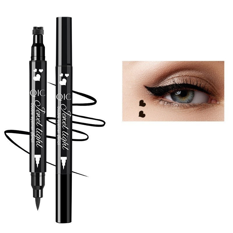 Tus Lichid pentru Ochi si Corp, Eyeliner 2 in 1 cu Stampila in Forma de Inima, Formula Rezistenta la Apa si Uscare Rapida, Finisaj Mat, 50 g, Negru