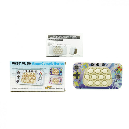 Joc Interactiv Tip Consola Speed Push Whack-A-Mole, Joc de Viteza Pop It cu Nivele, Sunete si Lumini, Material ABS si Silicon, 15.5 x 7.6 x 5.3 cm, Multicolor