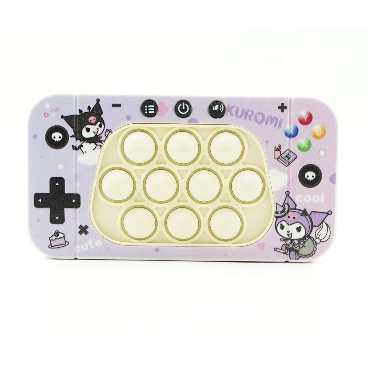 Consola Interactiva Speed Push Whack-a-Mole, Joc de Viteza Pop It cu Nivele, Sunete si Lumini, Material ABS si Silicon, 15.5 x 7.6 x 5.3 cm, Model Elfi, Mov