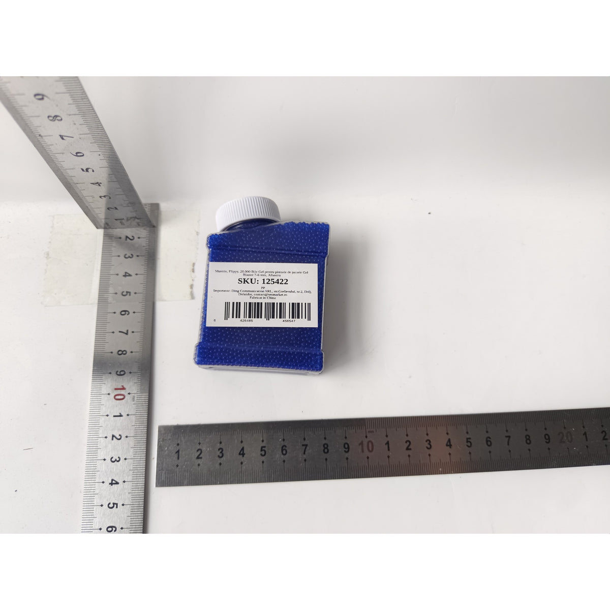 Bile Gel Pentru Gel Blaster, Muniție Universală Pentru Pistoale Jucărie, Hidratate, 20.000 Bucăți, Albastru, 7x6 cm