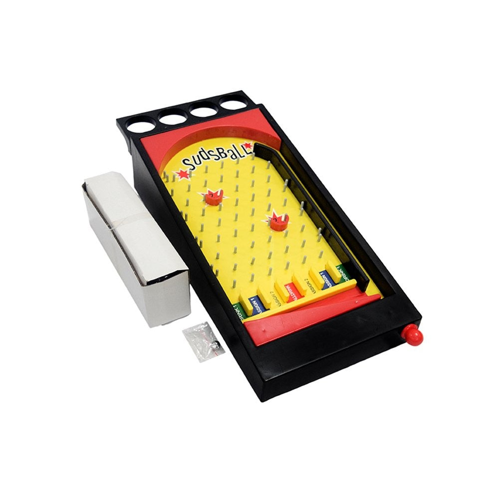 Joc de Societate Pinball Cu Pahare Pentru Shoturi, Joc Interactiv Pentru Petreceri, Design Compact Din Plastic Rezistent, 40 x 17.7 cm, Galben