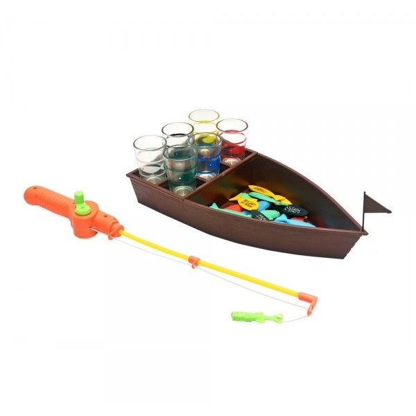 Joc De Baut La Pescuit, Set Undita Magnetica Si Pesti Cu Provocari, 6 Pahare Shot Din Sticla, Accesorii Petrecere, 31 x 15 x 5 cm, Multicolor