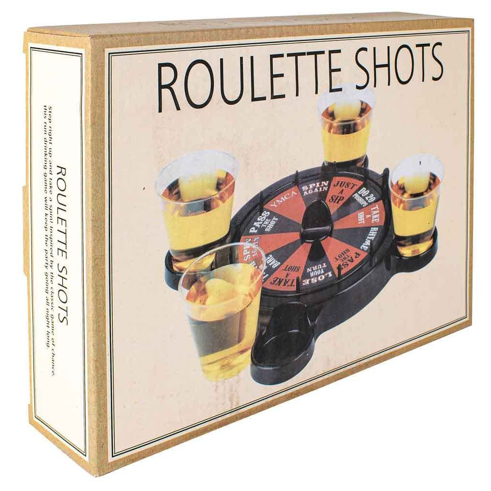 Joc de Baut Ruleta cu 16 Pahare de Shot, Joc de Societate pentru Petreceri, Plastic si Sticla, 15 x 16.5 cm, Rosu/Negru