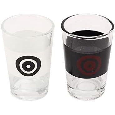Joc De Baut Darts Pentru Petreceri, Tabla De Tinta Interactiva Cu 4 Sageti Magnetice Si 4 Pahare De Shot, Metal Si Sticla, 30 x 20 x 6.5 cm, Multicolor