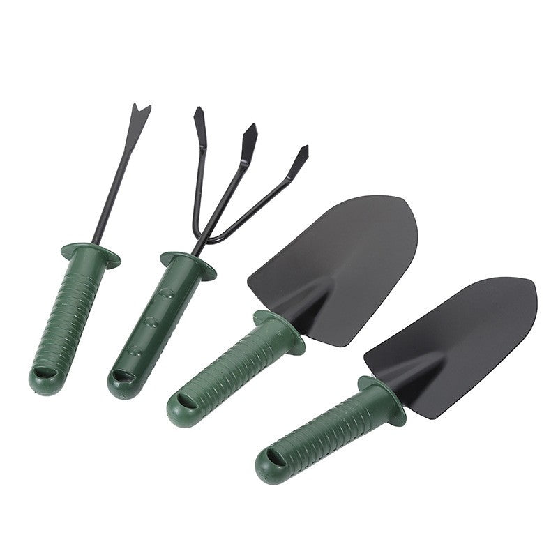 Set 4 Unelte de Gradina pentru Plantare si Prelucrare Sol, Ustensile Ingrijire Plante, PVC si Carton, 25 x 8.5 cm, Verde