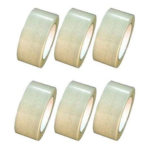 Banda Adeziva Transparenta, Set 6 Role, Material BOPP cu Adeziv NHT, Putere Mare de Lipire, 48 mm x 60 m