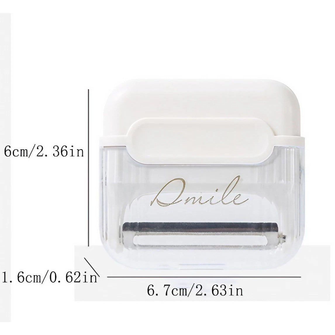 Decojitor Manual pentru Legume si Fructe, Peeler Profesional cu Magnet si Doua Lame Pivotante, Design Ergonomic si Portabil, Otel Inoxidabil, Alb, 6.7x6x1.6 cm