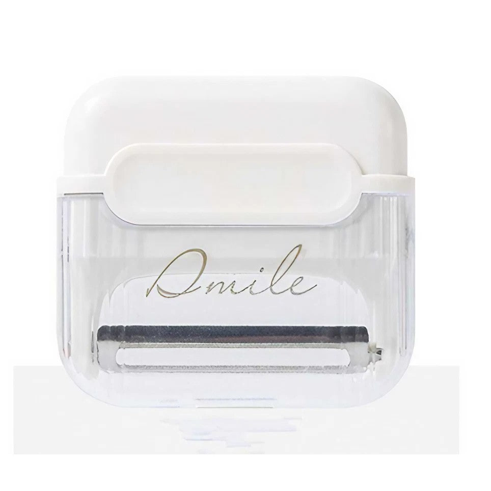 Decojitor Manual pentru Legume si Fructe, Peeler Profesional cu Magnet si Doua Lame Pivotante, Design Ergonomic si Portabil, Otel Inoxidabil, Alb, 6.7x6x1.6 cm