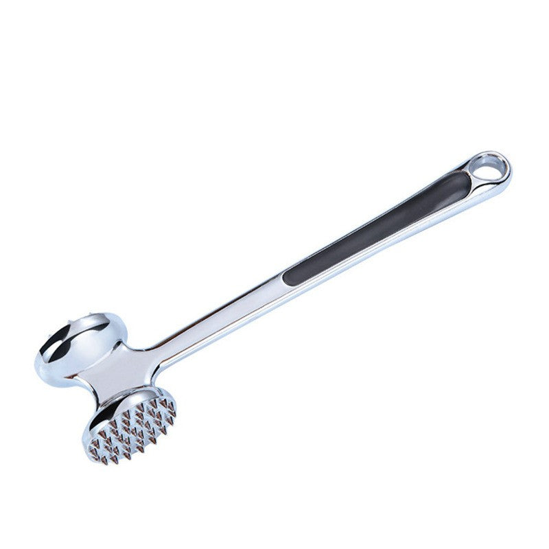 Ciocan pentru Snitele si Carne, Doua Capete pentru Fragezire si Aplatizare, Maner Antialunecare Ergonomic, Aliaj de Zinc, 22 cm, Argintiu