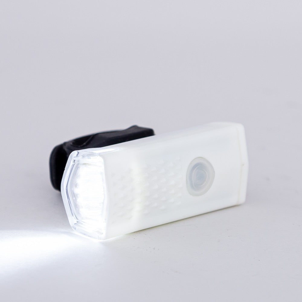 Far Cu LED Pentru Bicicleta Si Trotineta, Proiector Reincarcabil USB, 3 Moduri De Lumina, Rezistenta IPX4, Alb, 6.5x2.9x2.3 cm