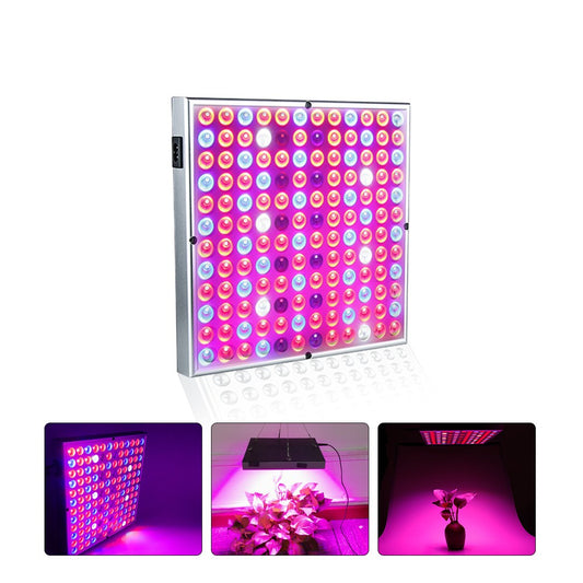 Lampa LED Crestere Plante, Spectru Complet Red Blue UV IR, Panou Iluminat Interior, Material ABS cu Agatatoare, 15W, 25 x 25 cm, Multicolor