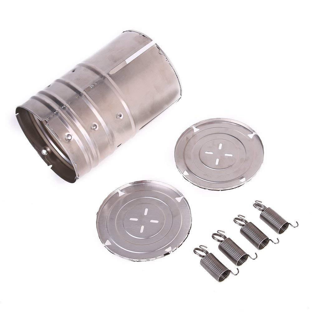 Presa Pentru Sunca Presata si Mezeluri de Casa, Capac cu Compresie Reglabila in 3 Trepte, Inox Alimentar, Include Carte Retete, 15 x 15 x 18 cm, Argintiu