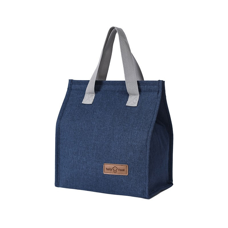 Geanta Termoizolanta Tip Bento Bag, Cooler Camping si Picnic, Izolatie Aluminiu, Portabila, 3.3 L, 22.5 x 13 cm, Albastru