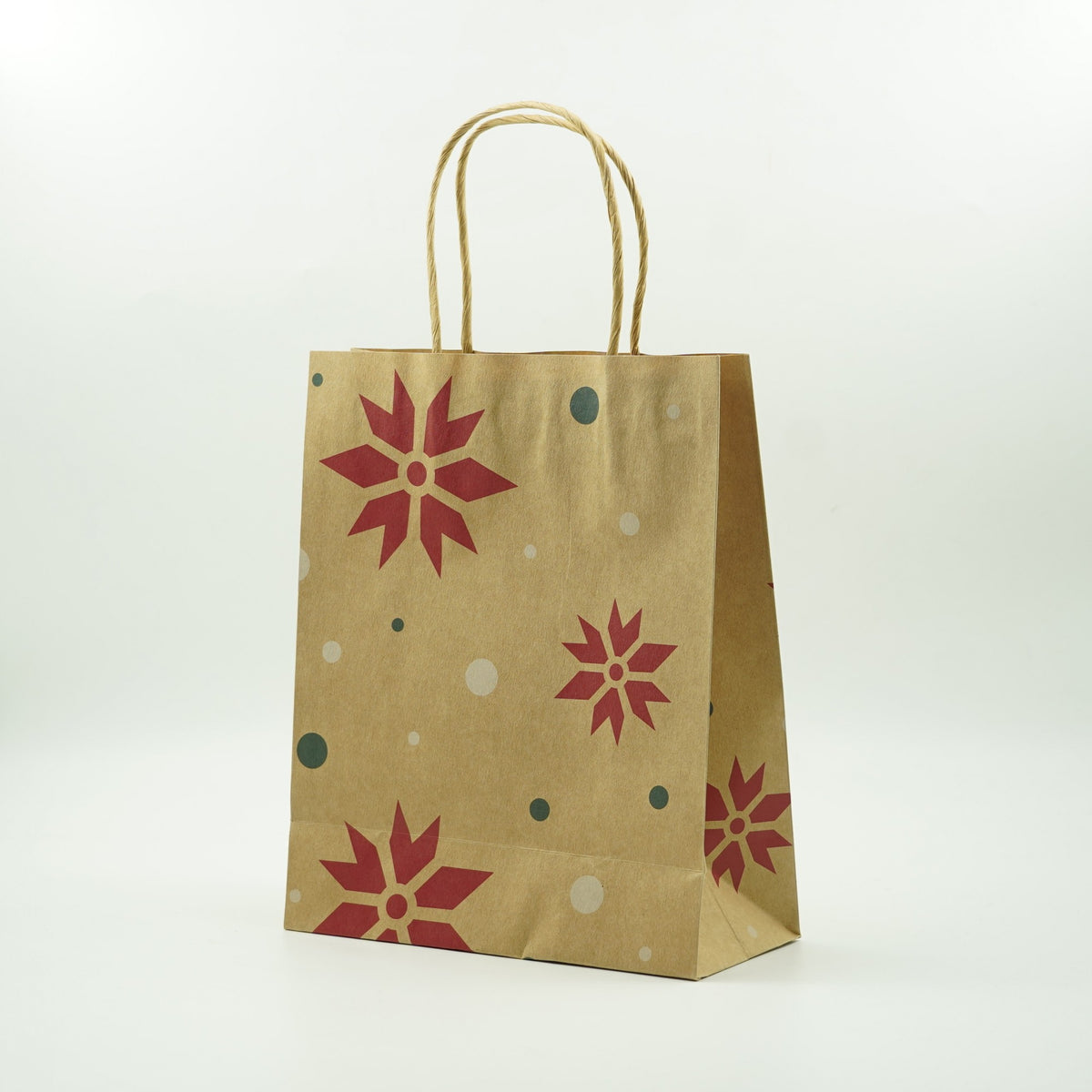 Set 24 Pungi Cadou Craciun, Modele Festive Aleatorii, Hartie Rezistenta, 18.5 x 22.5 x 8.5 cm, Multicolor