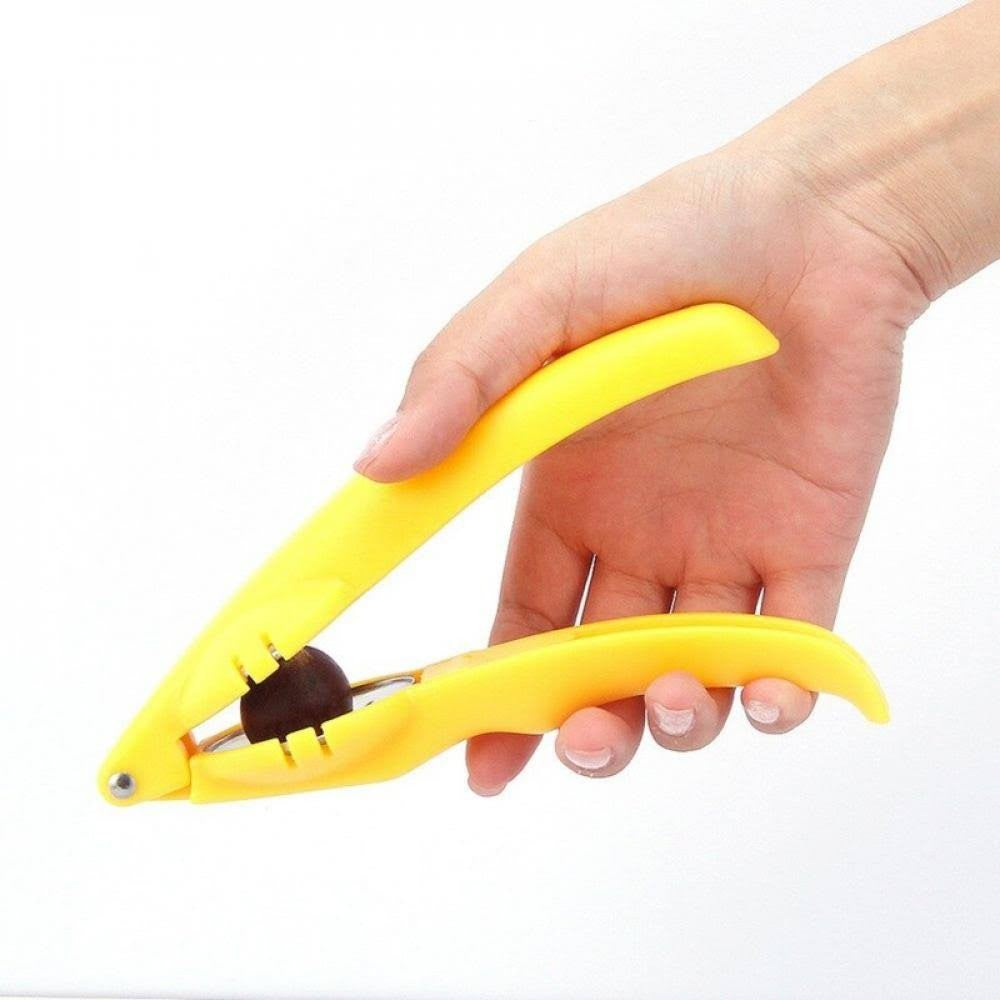 Dispozitiv Pentru Spart Nuci Si Castane, Cleste Manual Cu Maner Ergonomic, Otel Si ABS, 17.5 x 5.5 x 5 cm, Galben