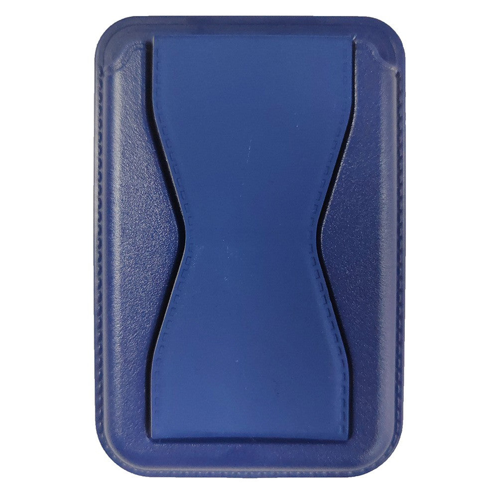 Portofel MagSafe Magnetic pentru Carduri cu Suport Telefon Integrat, Piele Ecologica, Albastru