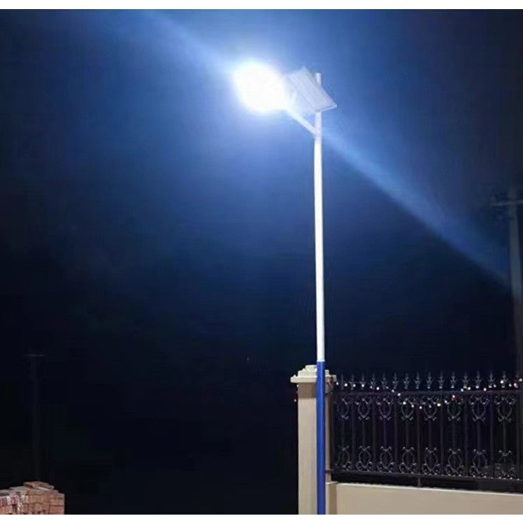 Lampa Solara Stradala 500W, Senzor Lumina si Acumulator Litiu 30000 mAh, Protectie IP65 Rezistenta la Apa, Lumina Rece, Autonomie 10 Ore, Finisaj Mat, 55 x 23 x 9 cm, Gri
