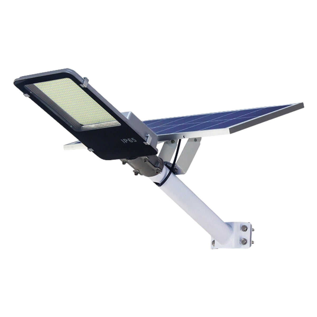 Lampa Solara Stradala 500W, Senzor Lumina si 616 LED-uri, Autonomie 10 Ore, Protectie IP65, Baterie Litiu 4000 mAh, Lumina Rece, 49.5 x 21 x 9 cm, Negru