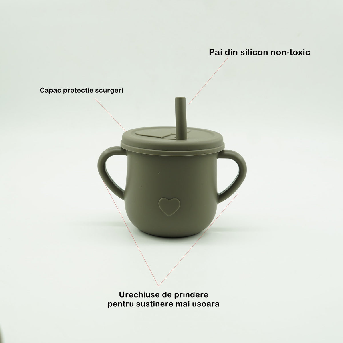 Set Diversificare Bebelusi si Copii, 8 Piese din Silicon Alimentar cu Ventuza, Farfurie Compartimentata, Bol, Baveta, Tacamuri Lemn, Cana Gustari, Fara BPA, Verde Inchis