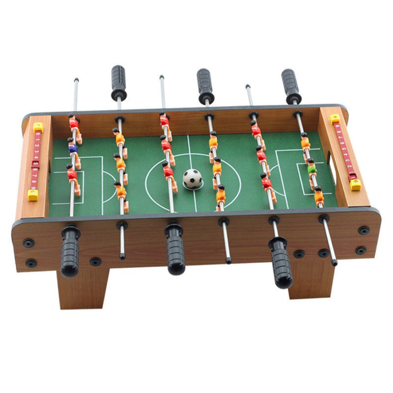 Masa de Fotbal cu Picioare, Joc Foosball pentru Copii si Adulti, 18 Jucatori, 6 Manere Antiderapante, Tabela de Scor, Lemn si Metal, 69 x 36.5 x 23 cm
