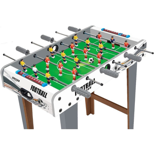 Masa de Fotbal pentru Copii si Adulti, 18 Jucatori cu 6 Manere Ergonomice, Tablou de Scor, Constructie Durabila din Lemn si Metal, Multicolor, 69 x 36.5 x 23 cm