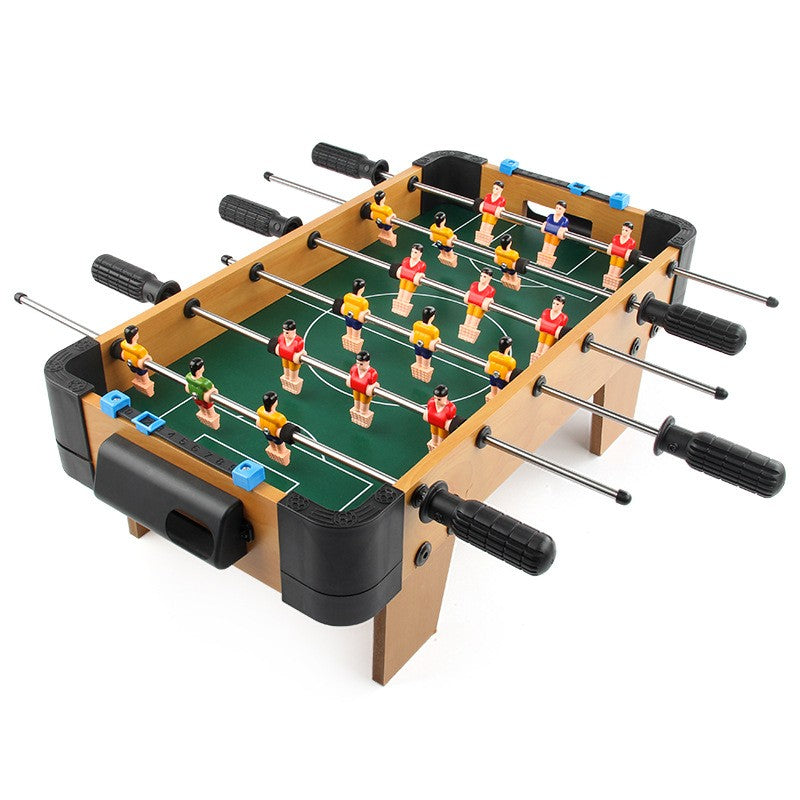 Masa de Fotbal pentru Copii si Adulti, Joc Tabletop cu 18 Jucatori si 6 Manere, Structura din Lemn si Metal, Contor Scor Inclus, 2 Mingi, 51 x 44 x 17.5 cm