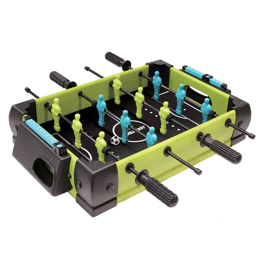 Masa de Fotbal de Masa pentru Copii si Adulti, 12 Jucatori, 4 Manere Ergonomice, Tabela Scor Inclusa, Constructie Metal si ABS, 36.5 x 35.5 x 8 cm, Verde Multicolor