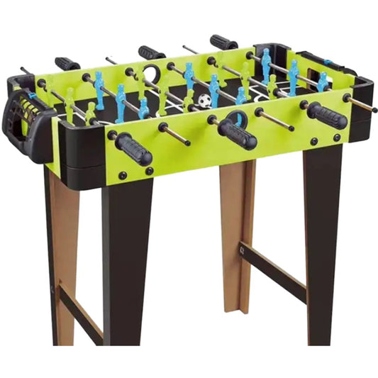Masa de Fotbal cu 18 Jucatori, 6 Manere Ergonomice si Tablou Scor, Structura Metal si ABS, pentru Copii si Adulti, 70 x 59 x 64 cm, Multicolor, Verde
