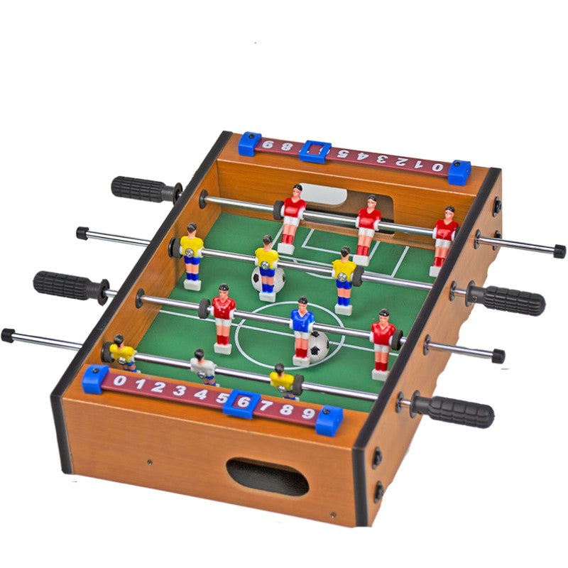 Mini Masa de Fotbal pentru Copii si Adulti, Joc Fotbal de Masa cu 12 Jucatori si Tabela de Scor, Constructie din Lemn, Metal si ABS, 34.5 x 23 x 7 cm