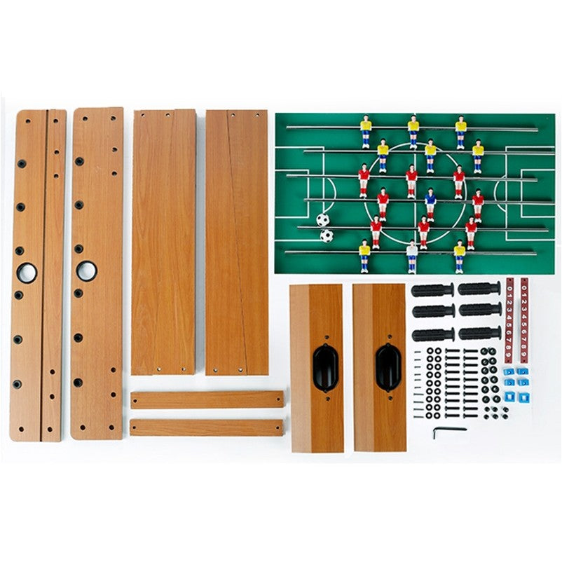 Masa de Fotbal cu Picioare pentru Copii si Adulti, 18 Jucatori, 2 Tablouri de Scor, 6 Manere Ergonomice, Structura din Metal, Lemn si ABS, 69 x 34 x 65 cm
