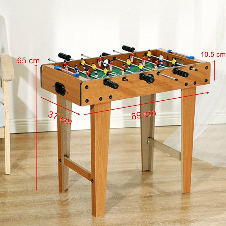 Masa de Fotbal cu Picioare pentru Copii si Adulti, 18 Jucatori, 2 Tablouri de Scor, 6 Manere Ergonomice, Structura din Metal, Lemn si ABS, 69 x 34 x 65 cm