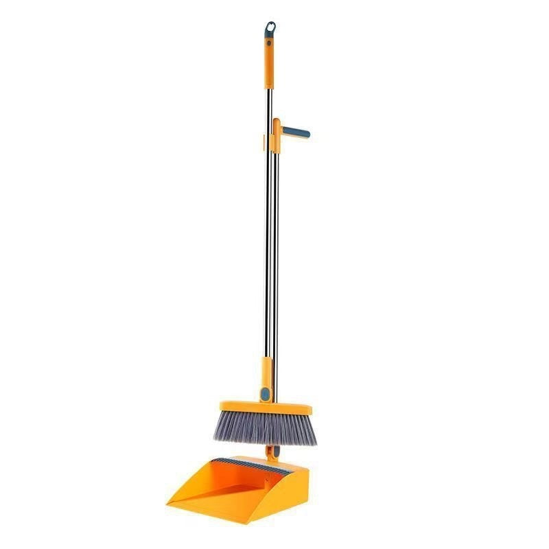 Set Matura si Faras cu Coada Detasabila, Dinti de Pieptene pentru Curatare, Design Rotativ si Pliabil, Otel Inoxidabil si Polipropilena, Portocaliu