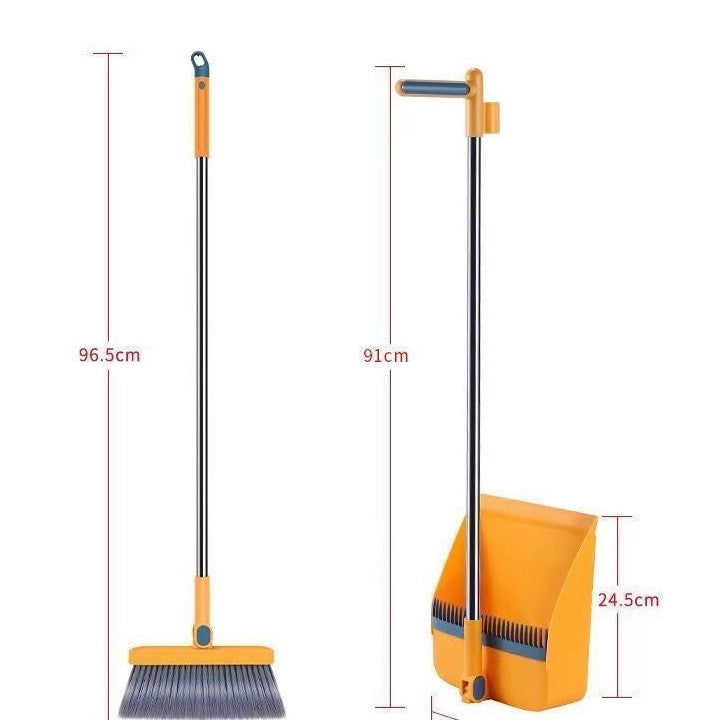 Set Matura si Faras cu Coada Detasabila, Dinti de Pieptene pentru Curatare, Design Rotativ si Pliabil, Otel Inoxidabil si Polipropilena, Portocaliu