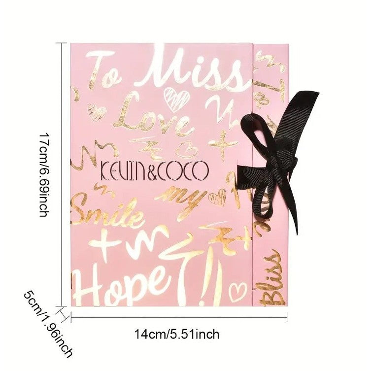 Kevin&Coco Set Cosmetice Machiaj, Paleta 40 Farduri Nude si Rose, 4 Lip Gloss, Pudra Compacta, Cutie Cadou, Fara Sulfati, Multicolor, 17 x 14 x 5 cm