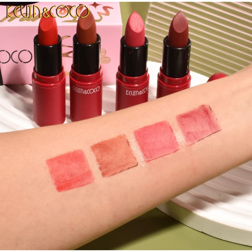 Kevin&Coco Set Cosmetice Machiaj, Paleta 40 Farduri Nude si Rose, 4 Lip Gloss, Pudra Compacta, Cutie Cadou, Fara Sulfati, Multicolor, 17 x 14 x 5 cm