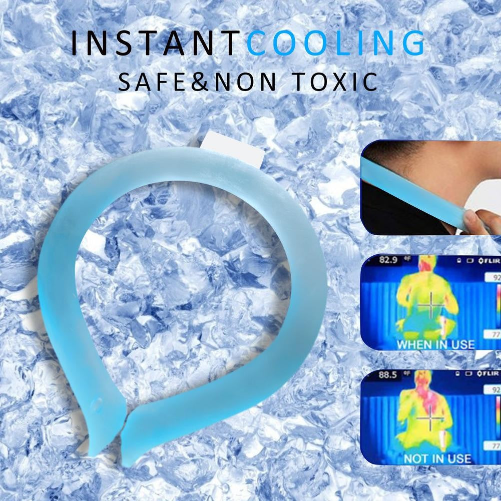 Guler Racitor Pentru Gat, Dispozitiv Racire Rapida Cu Material PCM, Reutilizabil Si Non-Toxic, Protectie Insolatie, TPU, Diametru 120 mm