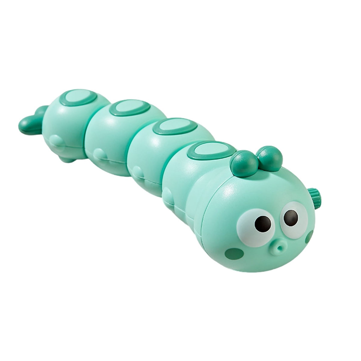 Jucarie Mecanica Omidă, Cu Cheiță Pentru Dezvoltare Motorie, Plastic, 15 x 4 cm, Verde