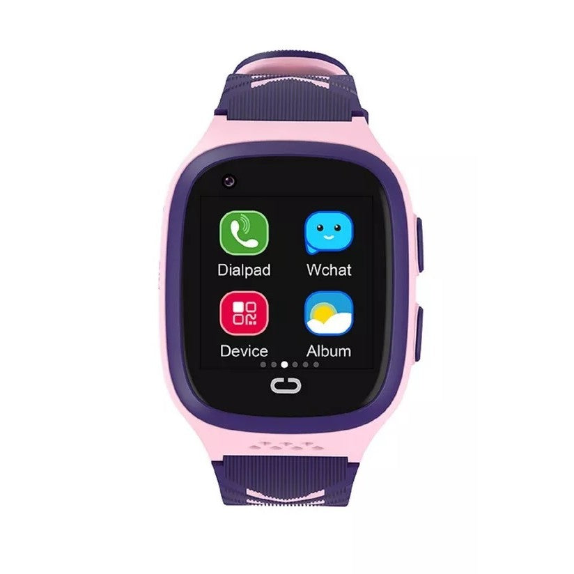 Ceas Smartwatch Pentru Copii LT31E, Tehnologie 4G, Localizare GPS, WIFI si LBS, Functie Telefon, Apel Video, Buton SOS, Monitorizare Spion, Rezistent la Apa IP67, Baterie 750 mAh, Mov/Roz