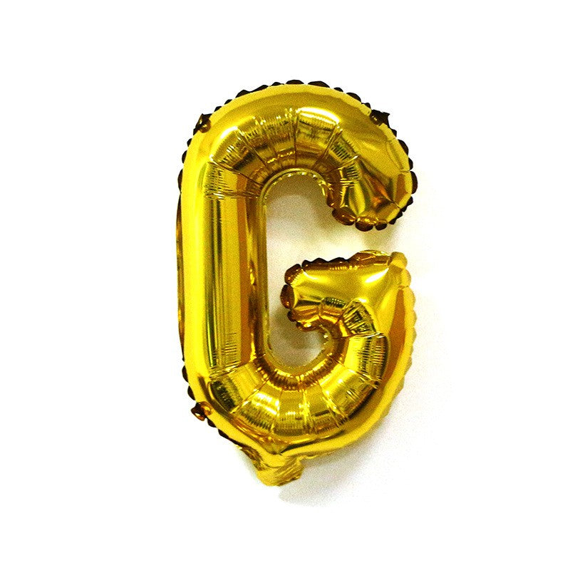 Balon Din Folie Metalizata Litera G, Decoratiune Petrecere Aniversara, Umflare Cu Heliu Sau Aer, Pai Inclus, Aluminiu, 40 cm, Auriu