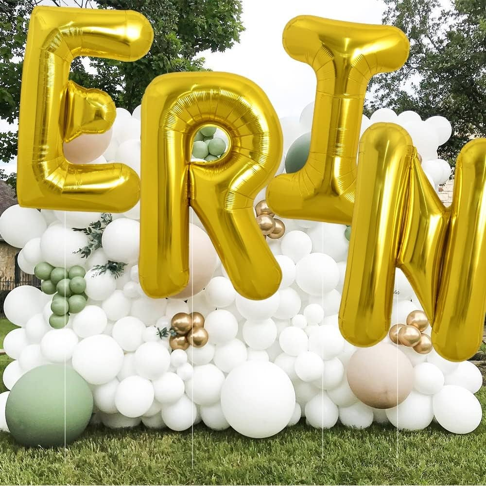 Balon Folie Metalizata Litera I, Reutilizabil, Umflare Aer sau Heliu, Aluminiu, 40 cm, Auriu
