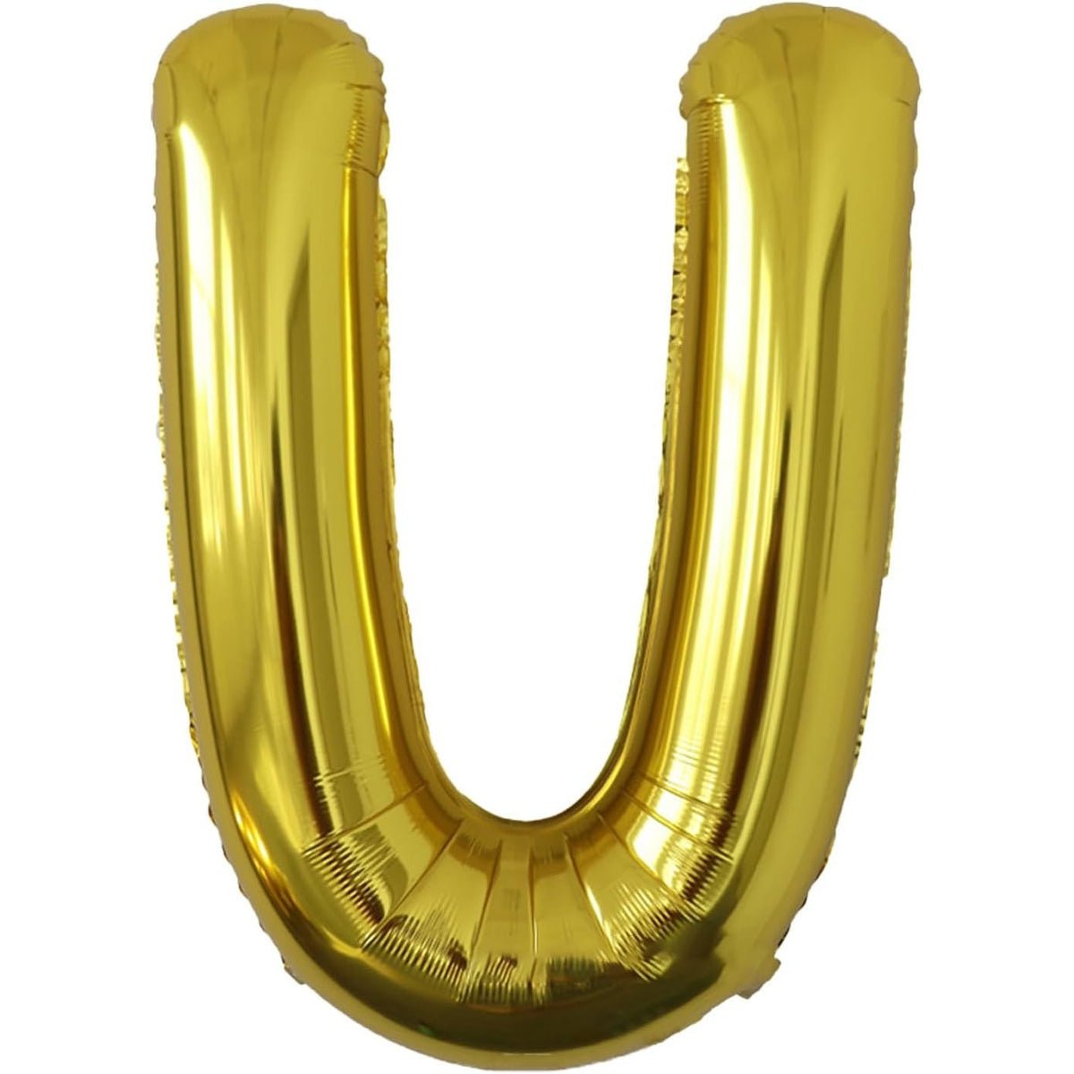 Balon Folie Metalizata Litera U, Figurina Decorativa Petrecere, Umflare Heliu sau Aer, Aluminiu, 40 cm, Auriu