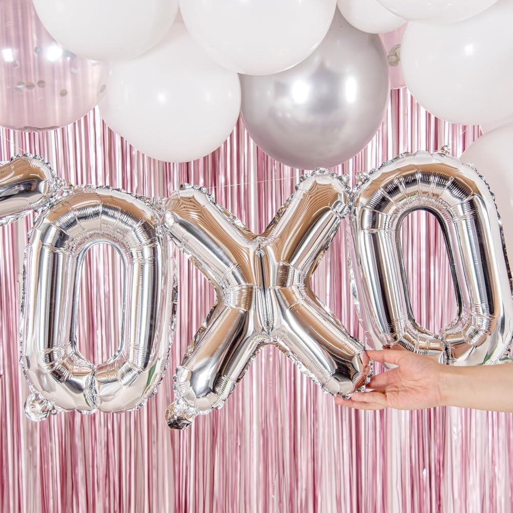 Balon Folie Metalizata Litera O, Decoratiuni Petrecere, Umflare Heliu sau Aer, Material Rezistent, Argintiu, 40 cm