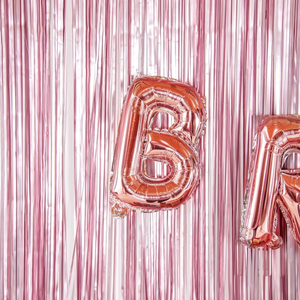Balon Folie Metalizata Litera B, Decoratiune Petrecere Aniversara, Umflare Heliu sau Aer, Pai Inclus, Aluminiu, 40 cm, Rose Gold