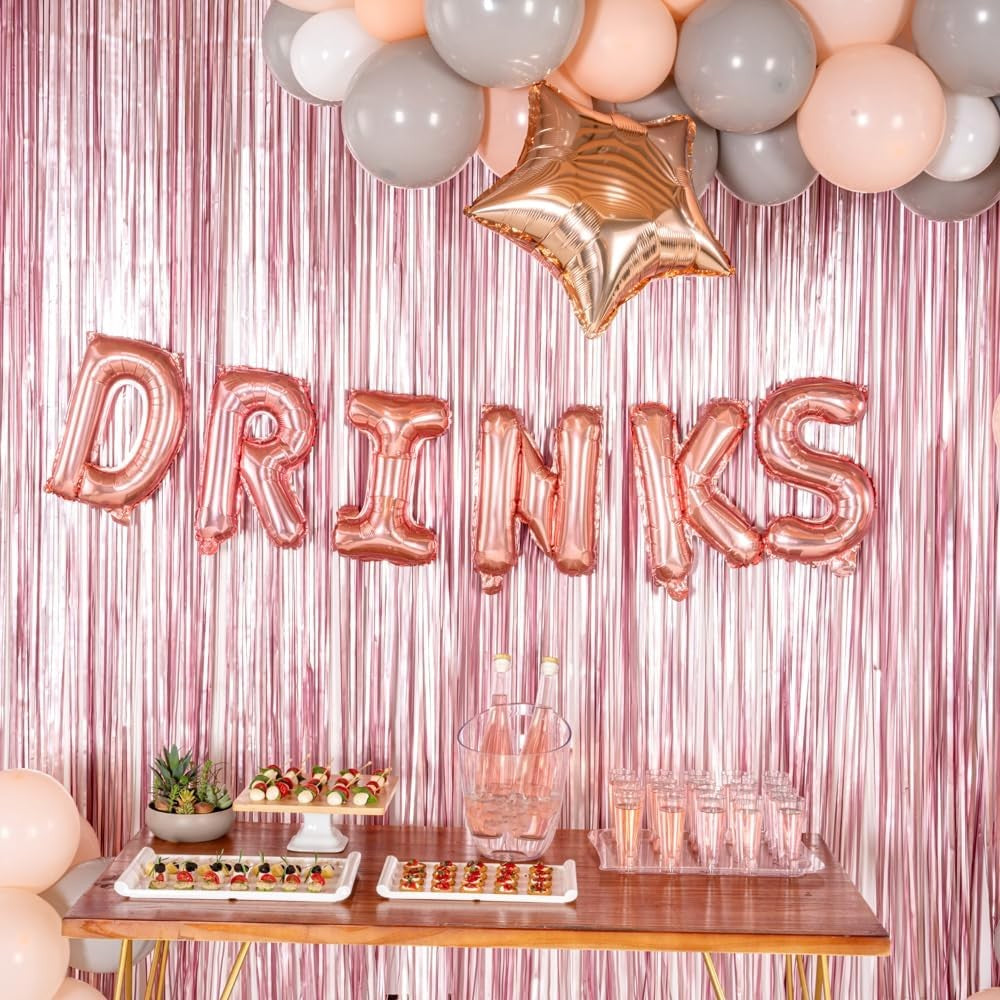 Balon Aniversar Litera D, Folie Metalizata, Compatibil Heliu sau Aer, Pai Inclus, Rose Gold, 40 cm