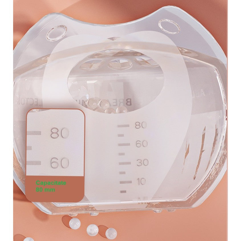 Colector de Lapte Matern Manual, Pompa Colectoare Anti-debordare pentru Protectia Mamelonului, Silicon de Calitate Alimentara, 80 ml, Transparent