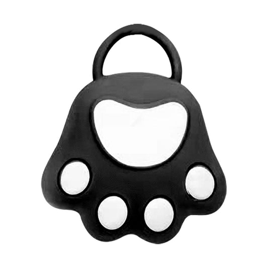 Perie pentru Masajul Scalpului și Șamponare, Stimularea Creșterii Părului și Curățare Silicon, Model Labuță de Pisică, Silicon și Plastic, 7x8 cm, Negru