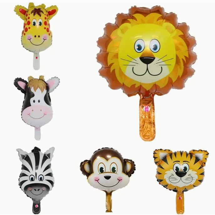 Balon din Folie Metalizata, Figurina Maimutica, Decoratiune Petrecere Aniversara, Mini Balon din Aluminiu, Umflare Aer sau Heliu, Include Pai, 42x42 cm, Multicolor