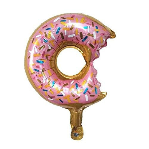 Balon din Folie Metalizata, Figurina Model Gogoasa Muscata, Decoratiuni Petrecere Aniversare, Umflare Aer sau Heliu, Pai Inclus, 45x25 cm, Multicolor