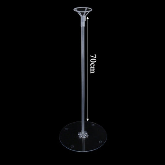 Suport de Masa pentru Baloane, Kit Decorativ Evenimente, Design Stabil cu Tije, Plastic, 70 cm, Transparent